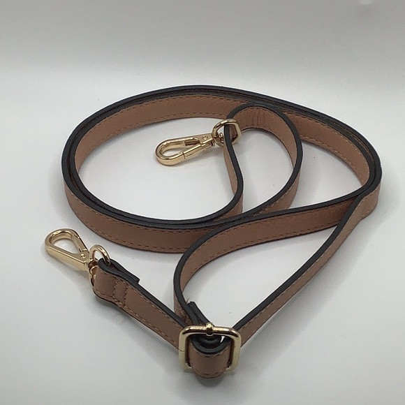 Brown vegan leather replacement purse strap - Picture 2 of 4